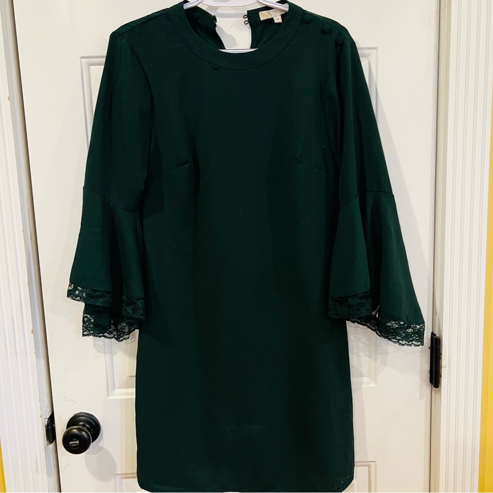 Hayley lyn emerald green dress size 4